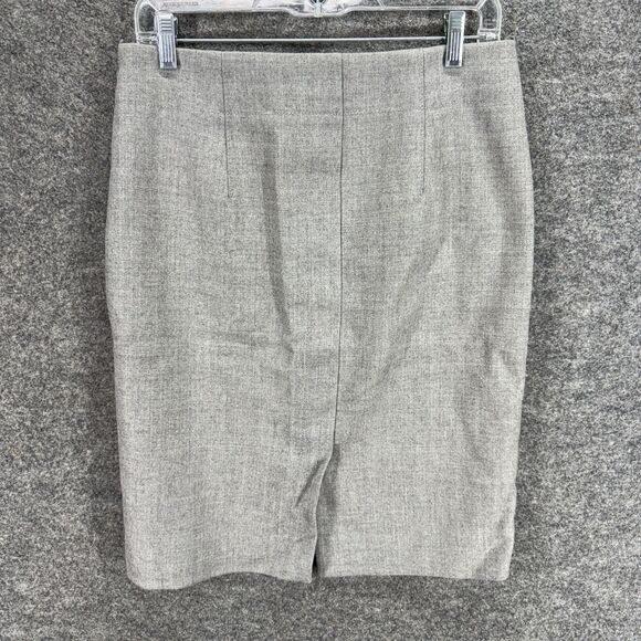 J. Crew Skirt Women 4 Gray A-Line Midi Zipper Wool Lined Mid Rise Casual Solid - Picture 2 of 6